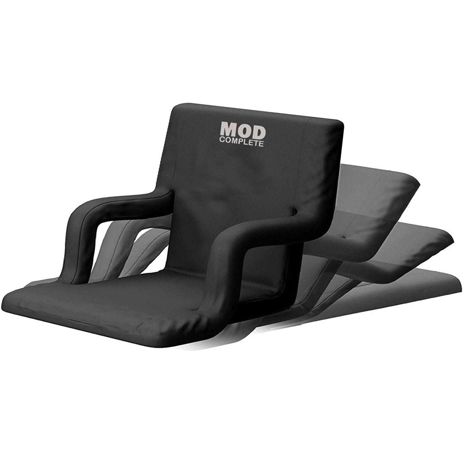 Extra wide stadium seats with outlet arms