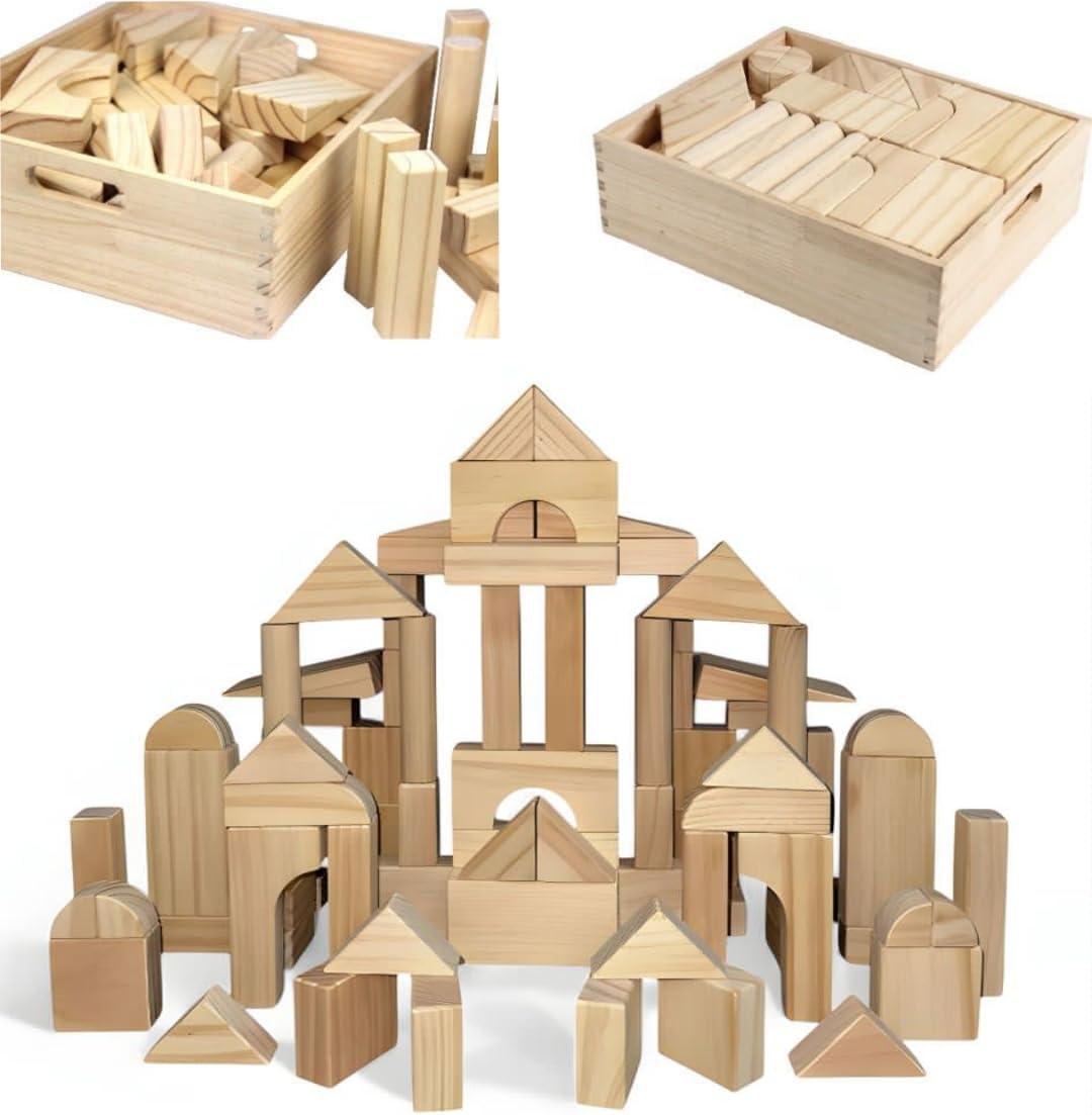 Standard Unit Building Blocks for Toddlers with Storage Tray (64 Pcs ...